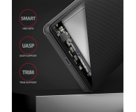 Axagon EE25-SLC, USB-C 3.2 - SATA 6G 2.5" SLIDE box, bezśrubowy - 1353407 - zdjęcie 4